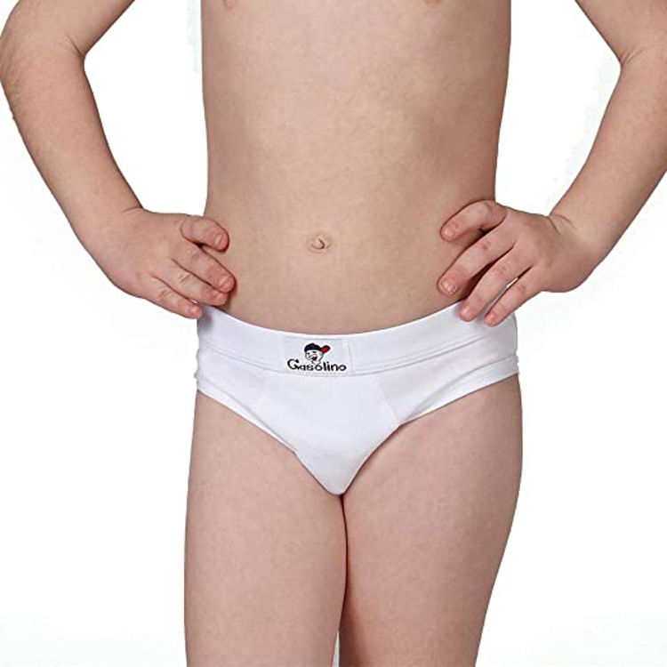 Picture of GASOLINO- CHILD BRIEF / PANTIES IN WHITE COLOUR -COTTON